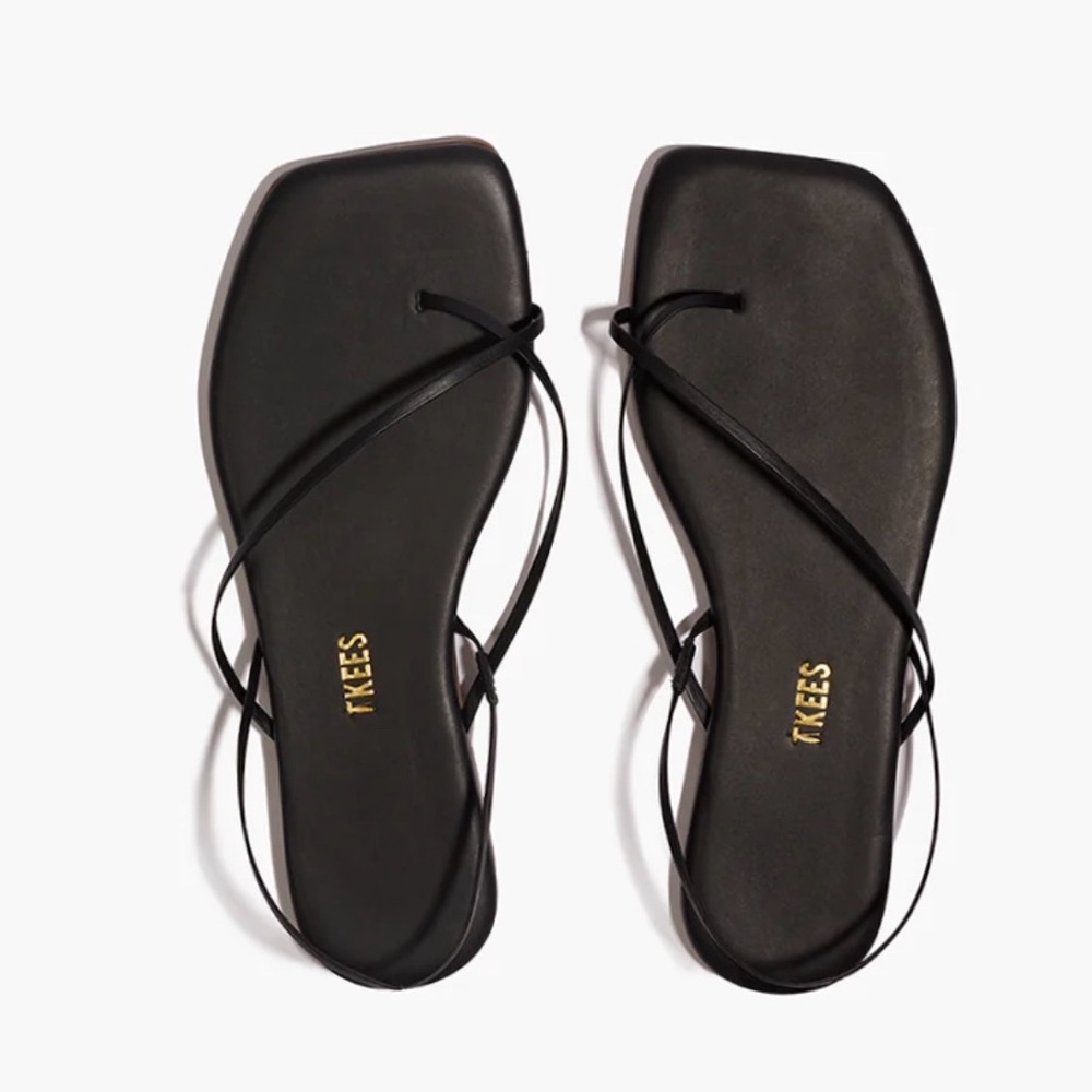 TKEES Black Strappy Sandals